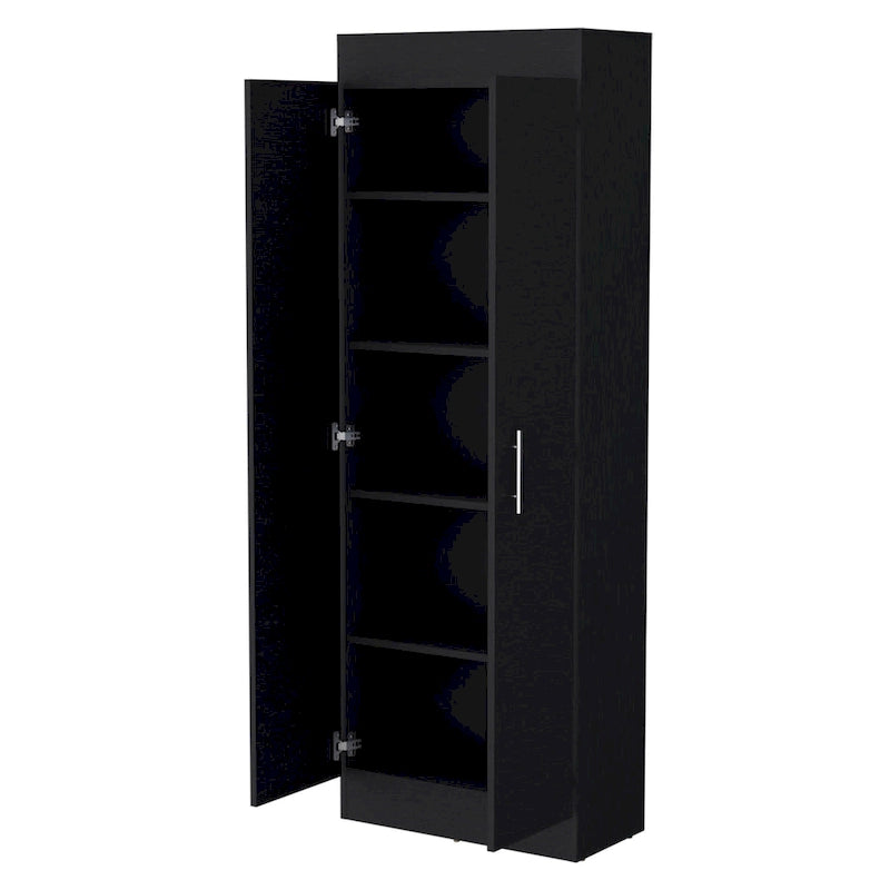 Armoire de rangement à 5 étagères, blanche, pour garde-manger