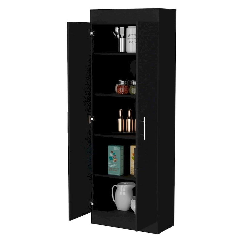 Armoire de rangement à 5 étagères, blanche, pour garde-manger