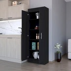 Armoire de rangement à 5 étagères, blanche, pour garde-manger