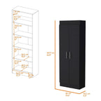 Armoire de rangement à 5 étagères, blanche, pour garde-manger
