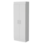 Armoire de rangement à 5 étagères, blanche, pour garde-manger