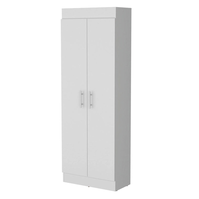 Armoire de rangement à 5 étagères, blanche, pour garde-manger