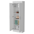 Armoire de rangement à 5 étagères, blanche, pour garde-manger