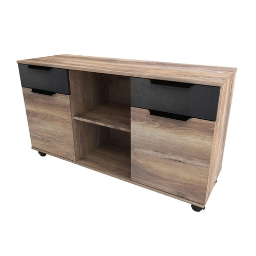 Classeur mobile latéral grand modèle 47" avec roulettes et support d'imprimante
