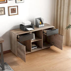 Classeur mobile latéral grand modèle 47" avec roulettes et support d'imprimante