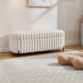 Banc de rangement ottoman surdimensionné de 49,2 pouces, repose-pieds moderne avec pieds en métal