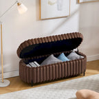 Banc de rangement ottoman surdimensionné de 49,2 pouces, repose-pieds moderne avec pieds en métal