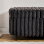 Banc de rangement ottoman surdimensionné de 49,2 pouces, repose-pieds moderne avec pieds en métal