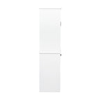 Meuble de rangement haut de salle de bain avec portes et étagère, meuble de salle de bain autoportant, panier à linge inclinable