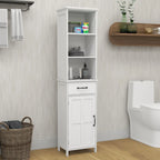 Meuble bas avec 1 porte et 1 tiroir - Blanc