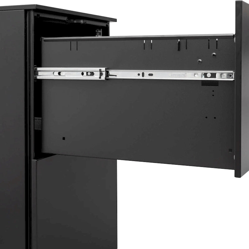 Classeur de bureau roulant à 2 tiroirs avec serrure, avec roues anti-basculement