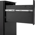Classeur de bureau roulant à 2 tiroirs avec serrure, avec roues anti-basculement