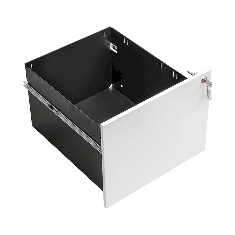 Classeur de bureau roulant à 2 tiroirs avec serrure, avec roues anti-basculement