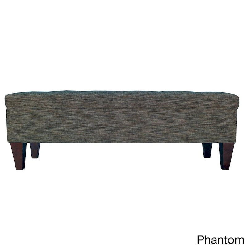 Banc de rangement ottoman long rembourré capitonné