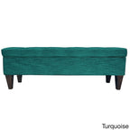 Banc de rangement ottoman long rembourré capitonné