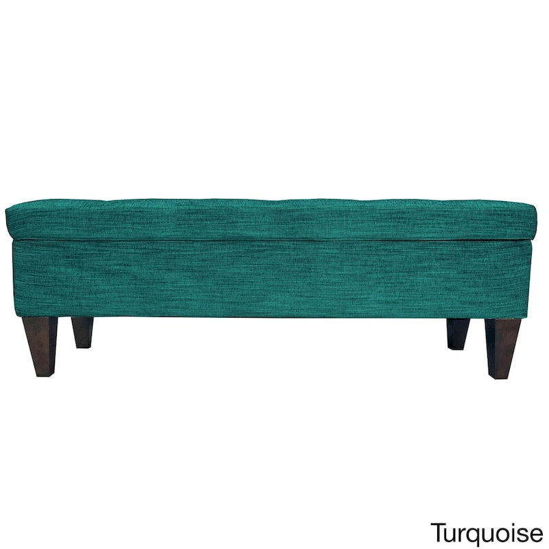 Banc de rangement ottoman long rembourré capitonné