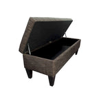 Banc de rangement ottoman long rembourré capitonné