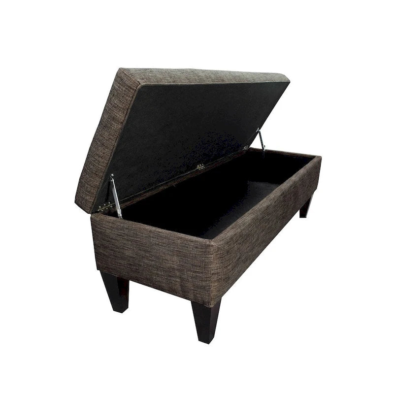 Banc de rangement ottoman long rembourré capitonné