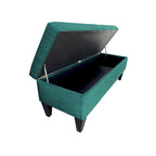 Banc de rangement ottoman long rembourré capitonné