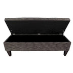 Banc de rangement ottoman long rembourré capitonné