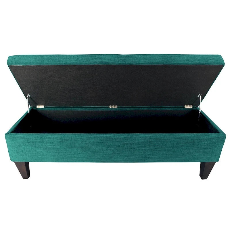 Banc de rangement ottoman long rembourré capitonné
