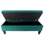 Banc de rangement ottoman long rembourré capitonné