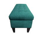 Banc de rangement ottoman long rembourré capitonné