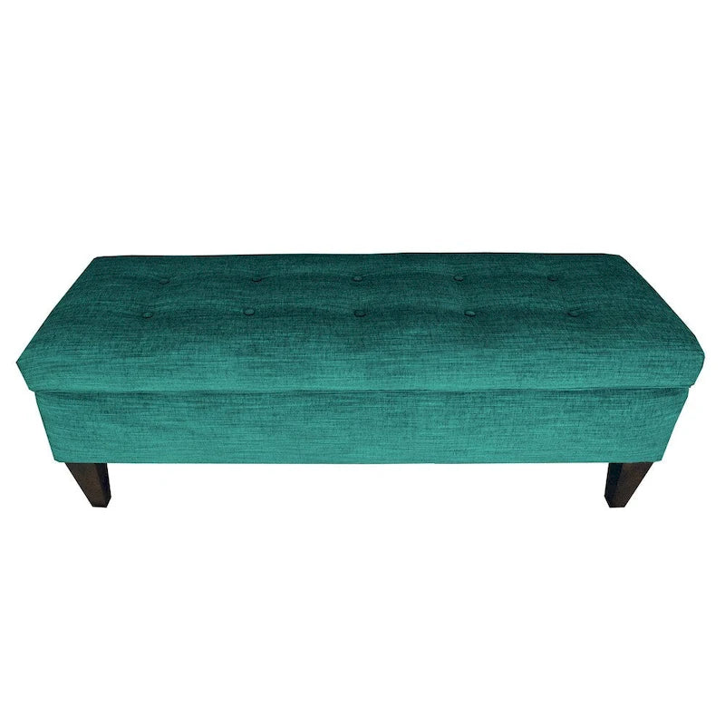 Banc de rangement ottoman long rembourré capitonné