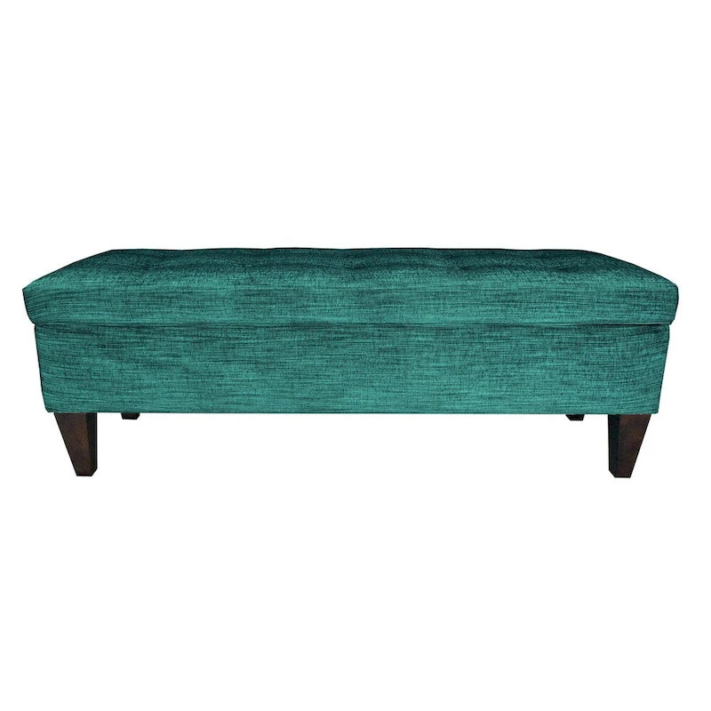 Banc de rangement ottoman long rembourré capitonné