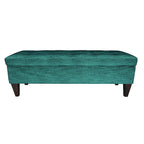Banc de rangement ottoman long rembourré capitonné
