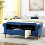 Banc de rangement capitonné 62 po à 2 places