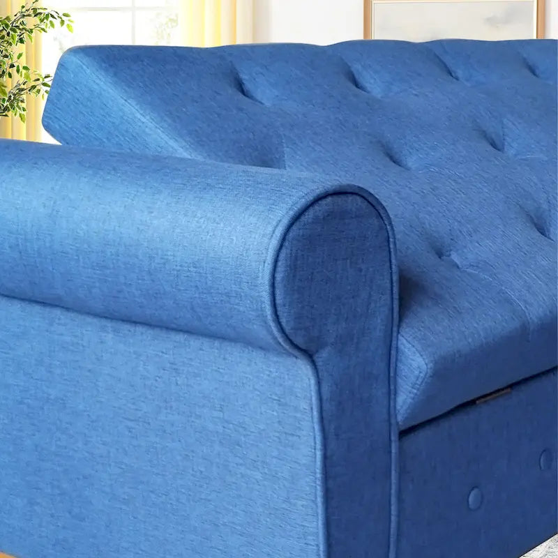 Banc de rangement capitonné 62 po à 2 places