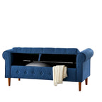 Banc de rangement capitonné 62 po à 2 places