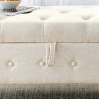 Banc de rangement capitonné 62 po à 2 places