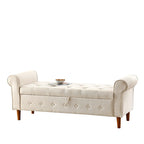 Banc de rangement capitonné 62 po à 2 places