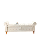 Banc de rangement capitonné 62 po à 2 places