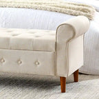 Banc de rangement capitonné 62 po à 2 places