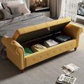 Banc de lit 63 po en tissu crème