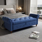 Banc de lit 63 po en tissu crème