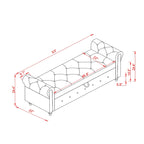 Banc de lit 63 po en tissu crème
