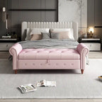 Banc de lit 63 po en tissu crème