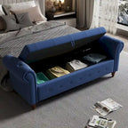 Banc de lit 63 po en tissu crème