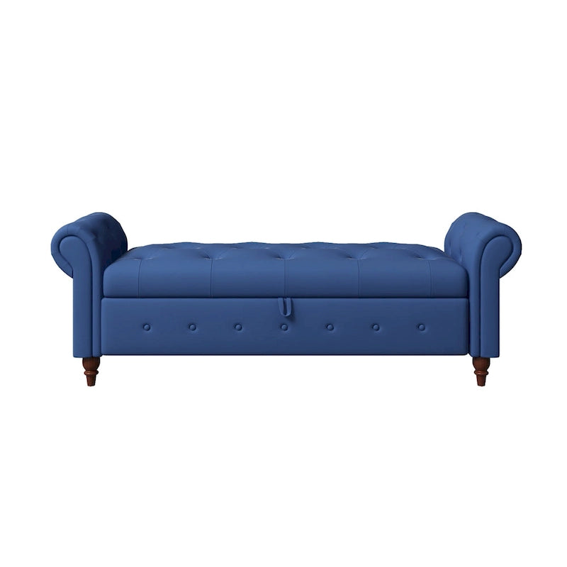 Banc de lit 63 po en tissu crème