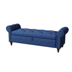 Banc de lit 63 po en tissu crème