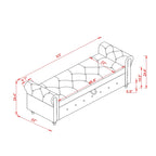 Banc de lit 63 po en tissu crème