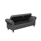 Banc de lit 63 po en tissu crème