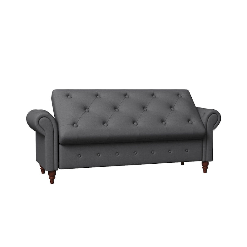 Banc de lit 63 po en tissu crème