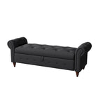 Banc de lit 63 po en tissu crème