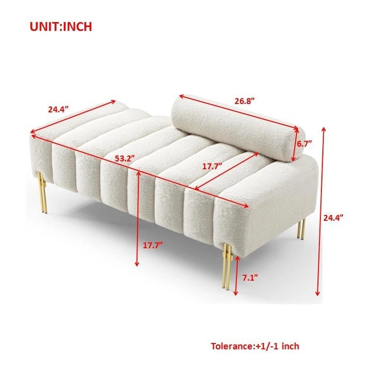 Banc de bout de lit moderne et large