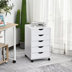 Organisateur de rangement à 5 tiroirs de style nordique minimaliste et moderne avec roues - 15.75*15.75*26.5
